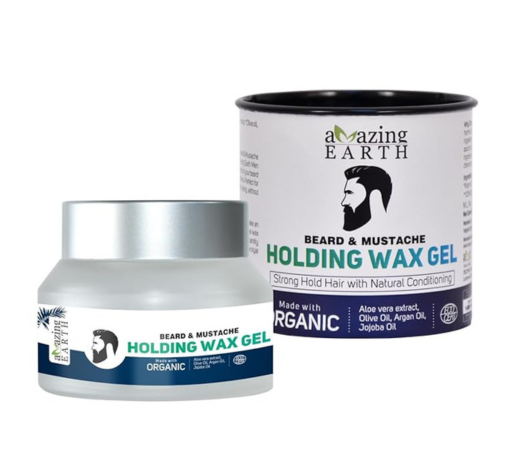 AMAzing EARTH Beard & Mustache Holding Wax Gel - Certified Organic Beard Gel