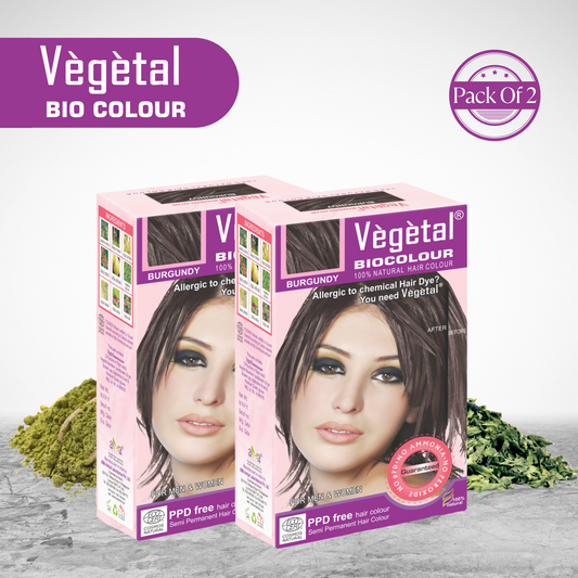 Vegetal Bio Hair Colour Burgundy |50g (Pack of 2)