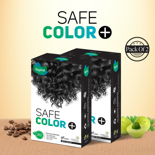Vegetal Safe Hair Color -Soft Black 100gm (Pack of 2)