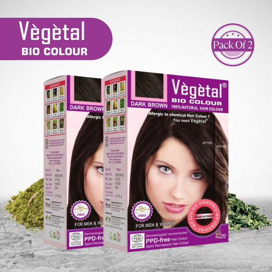 Vegetal Bio Hair Colour Dark Brown |50g (Pack of 2)