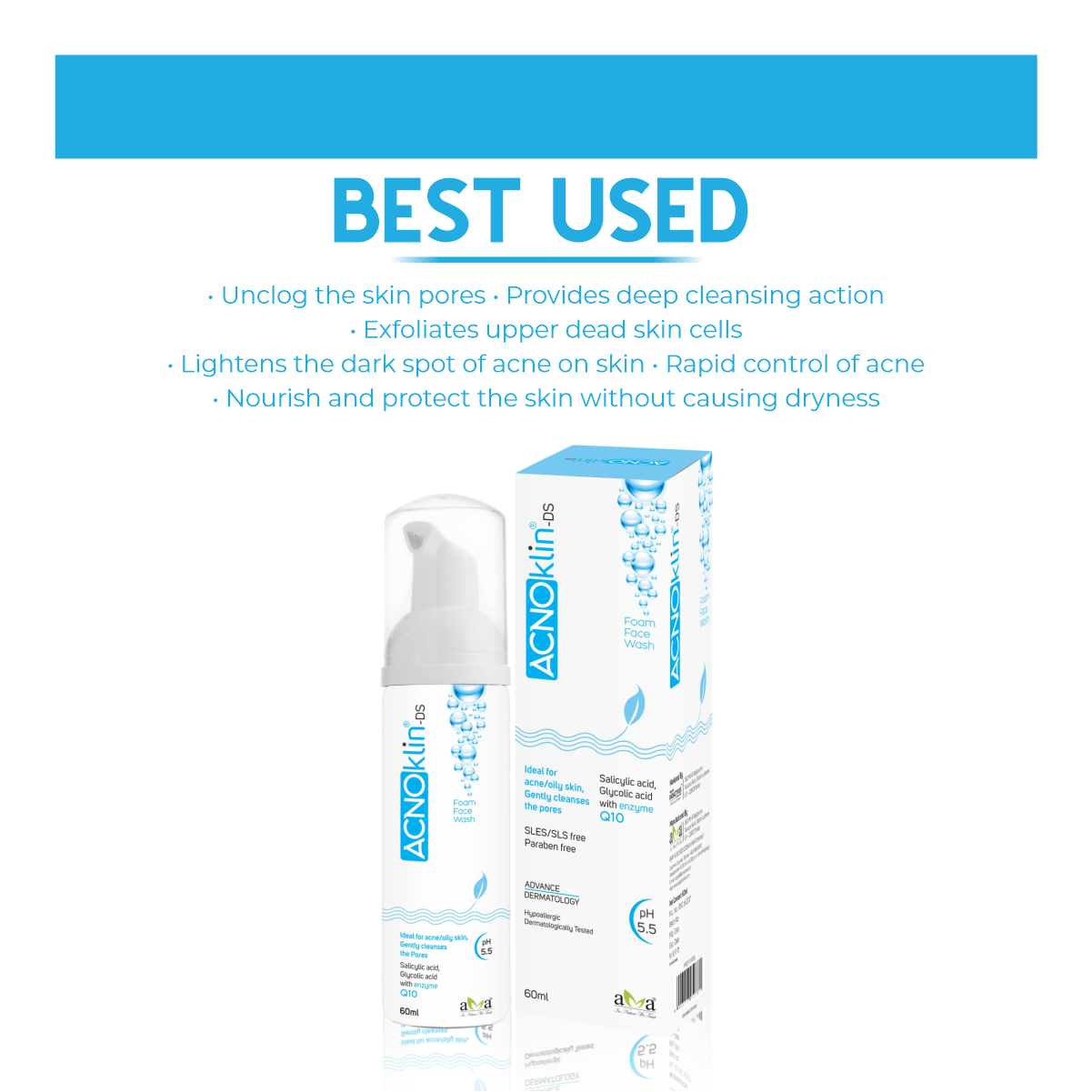 Acnoklin®- DS Foam Face Wash