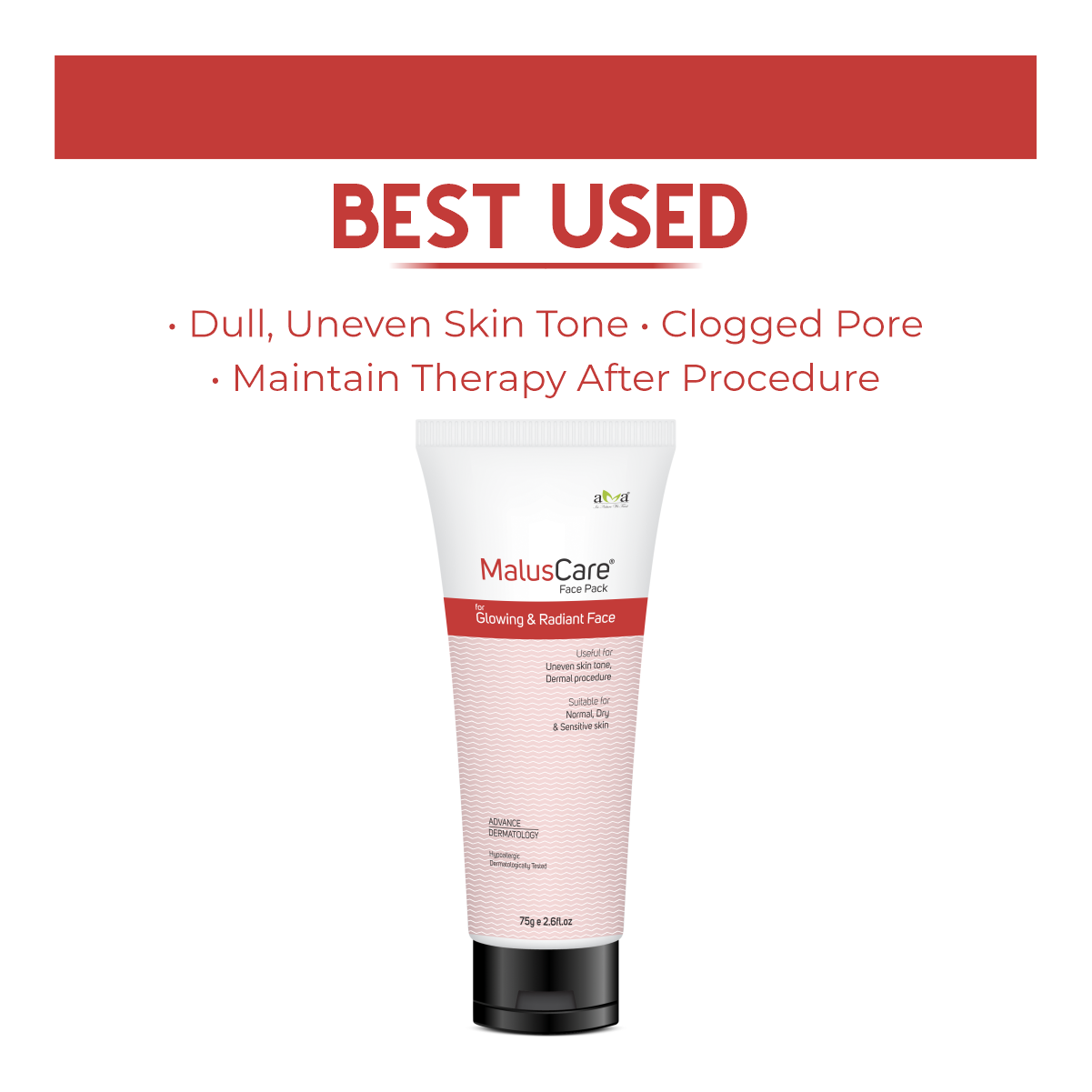 Maluscare Face Pack For Normal Skin With Apple Extract