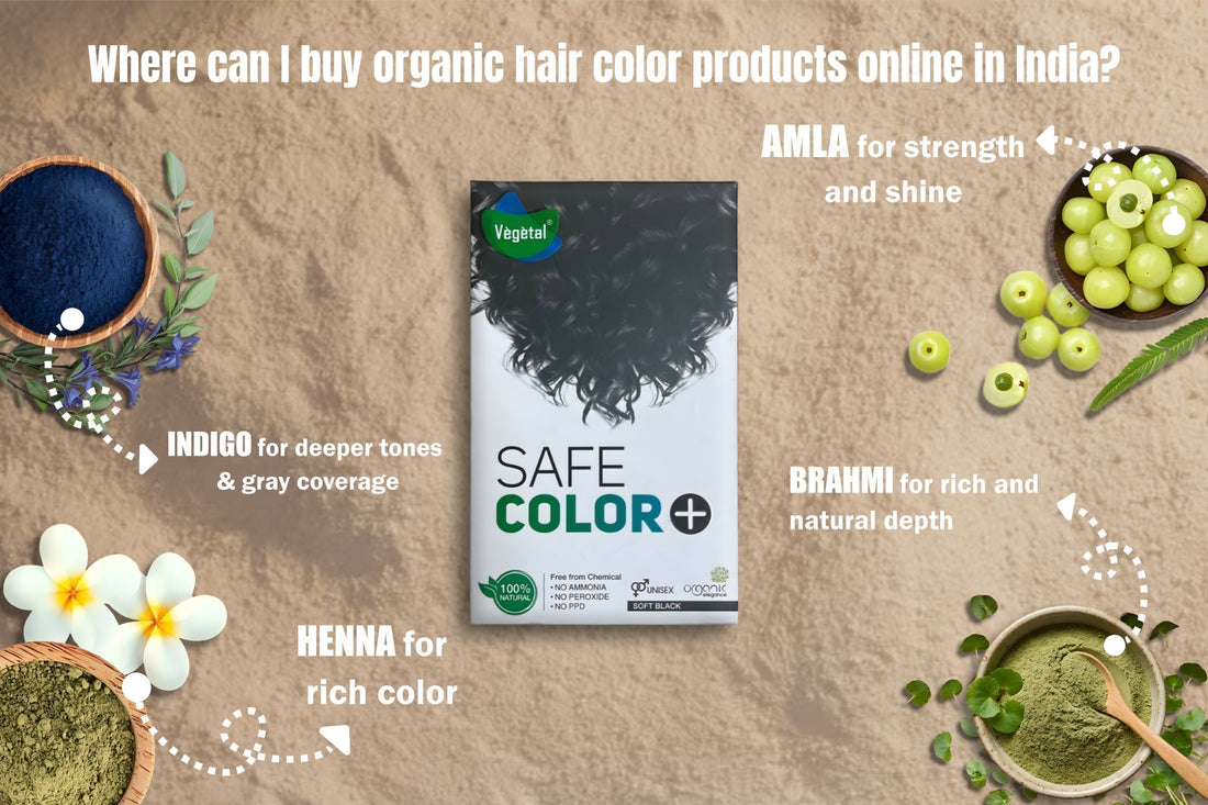Where can I buy organic hair color products online in India?