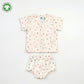 Bamoki 100% GOTS-Certified Organic Cotton Romper (Jhabla) Style for Boys & Girls Dyed with 100% Organic Dyes with Heart Print