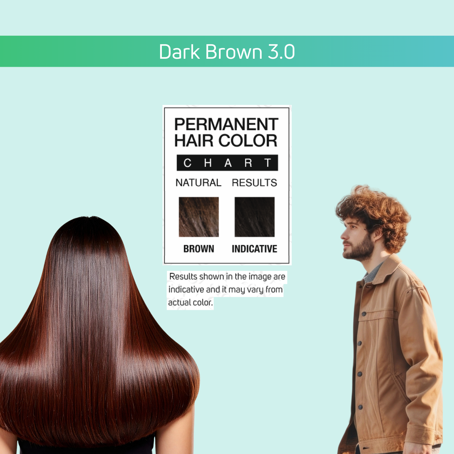 Vegetal Safe & Organic Hair Gel Color - Dark Brown