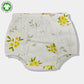 Bamoki Baby Girls Floral Frock & Bloomer 2-Piece Set - Baby's Breath, Lemon Chrome & Golden Lime Organic Cotton Gauze with Yellow Flower Print