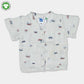 Bamoki 100% GOTS-Certified Cotton Romper (Jhabla) Style for Boys & Girls Dyed with 100% Organic Dyes with Sailing Boat Print