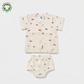 Bamoki 100% GOTS-Certified Cotton Romper (Jhabla) Style for Boys & Girls Dyed with 100% Organic Dyes with Sailing Boat Print