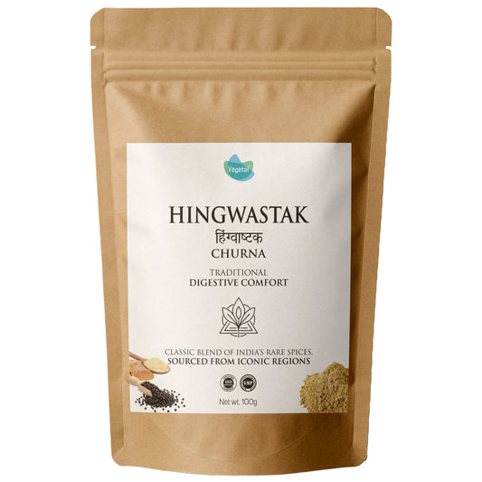 Vegetal Herbal Hingwastak Churna - Traditional Ayurvedic Powder for Digestive Comfort, Gas Relief & Acidity, 100g