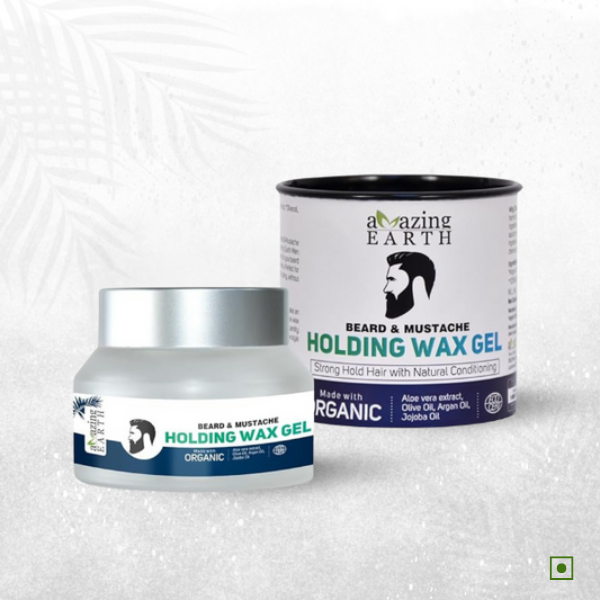 AMAzing EARTH Beard & Mustache Holding Wax Gel - Certified Organic Beard Gel