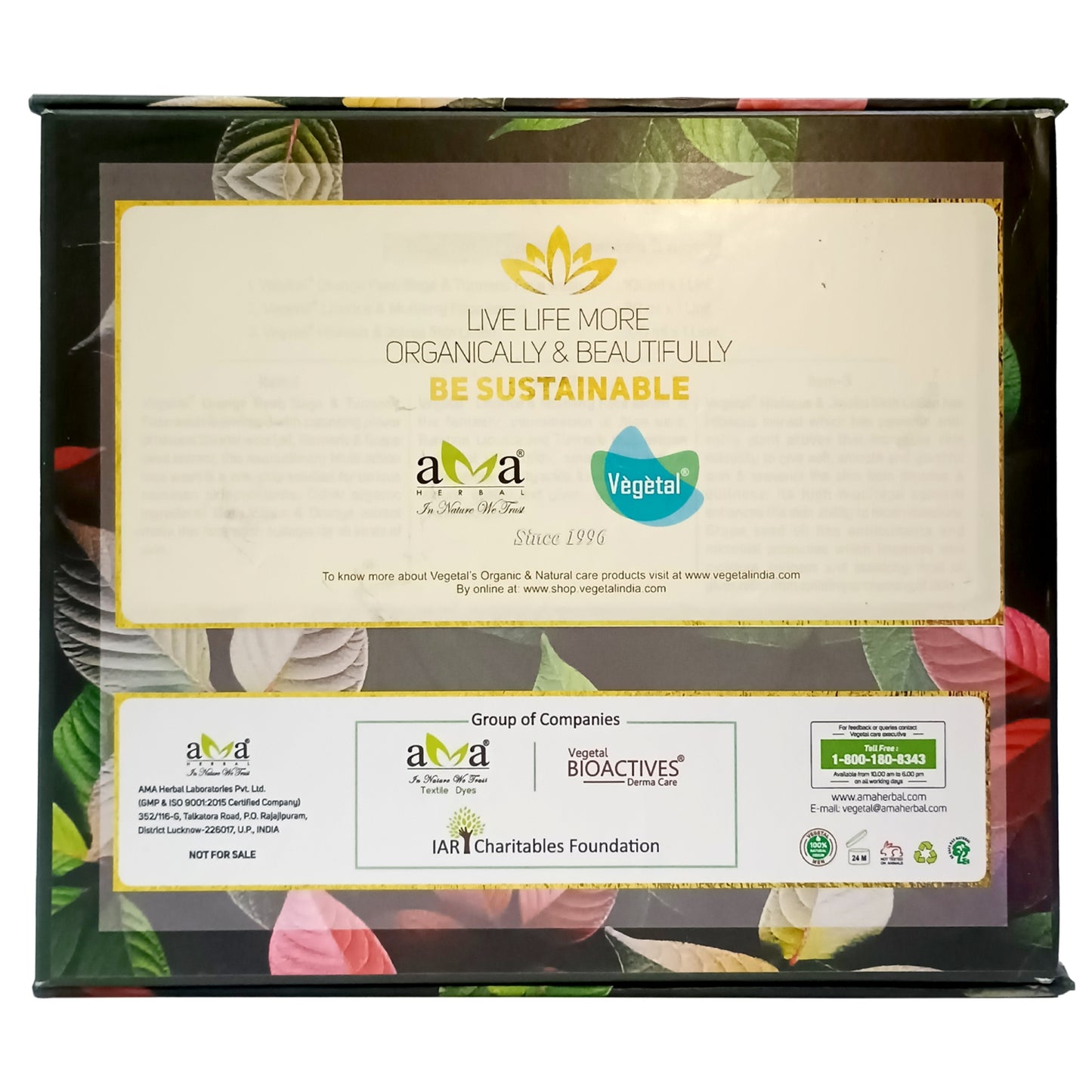 Végétal Organic Skincare Gift Box – Sustainable Beauty by AMA Herbal- 350g