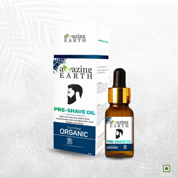 AMAzing EARTH Pre-Shave Oil - Certified Organic Shave Oil