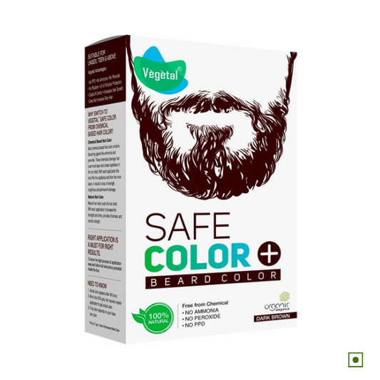 VEGETAL SAFE COLOR-DARK BROWN FOR BEARD-25G