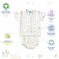 Bamoki 100% GOTS-Certified Cotton Romper (Jhabla) Style for Boys & Girls Dyed with 100% GOTS Dyes with Heart Print