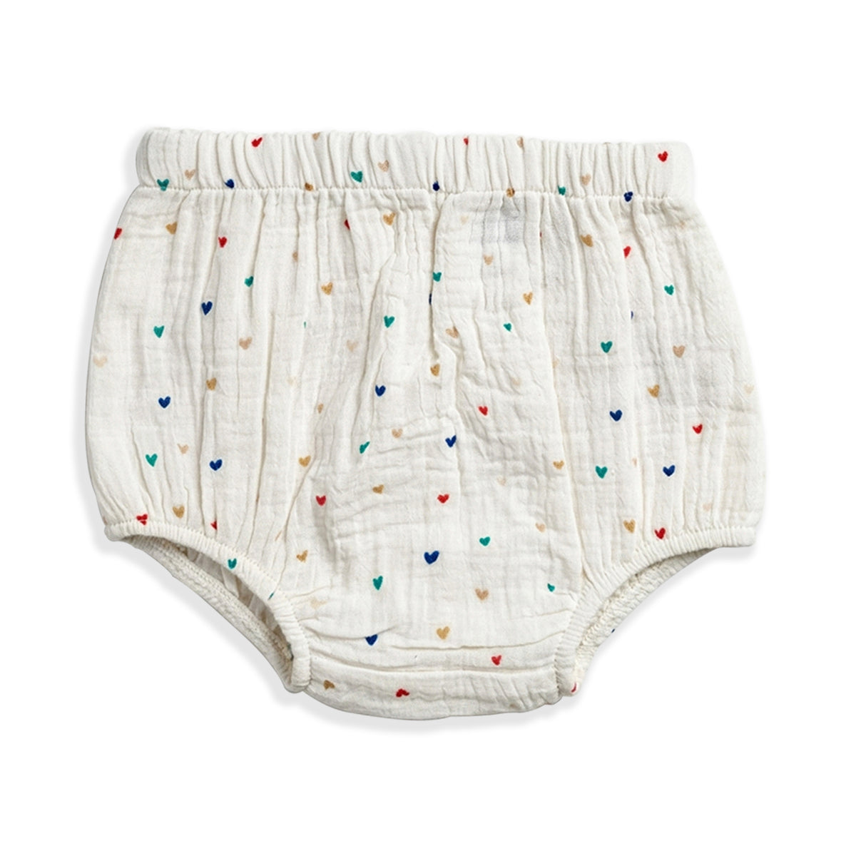 Bamoki 100% GOTS-Certified Cotton Romper (Jhabla) Style for Boys & Girls Dyed with 100% GOTS Dyes with Heart Print