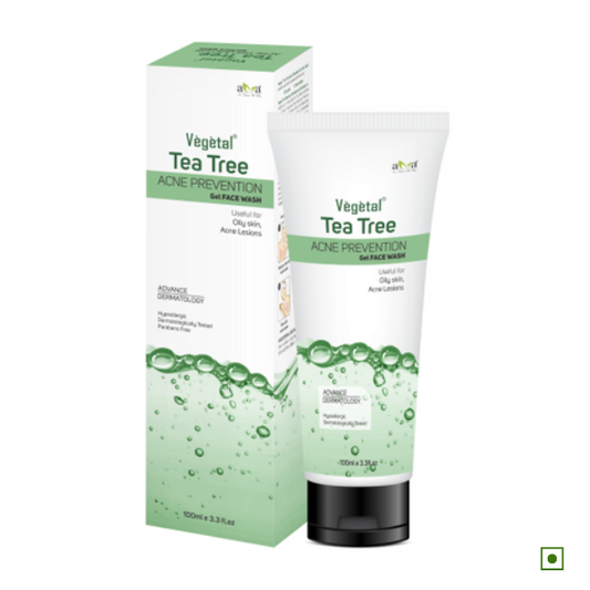 Vegetal Tea Tree Acne Prevention Gel Face Wash For Acne and Pimples