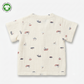Bamoki 100% GOTS-Certified Cotton Romper (Jhabla) Style for Boys & Girls Dyed with 100% Organic Dyes with Sailing Boat Print