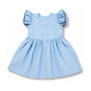 Bamoki™ GOTS-Certified Dutch Canal Floral Jungle Embroidered Frock & Bloomer Set for Baby Girls