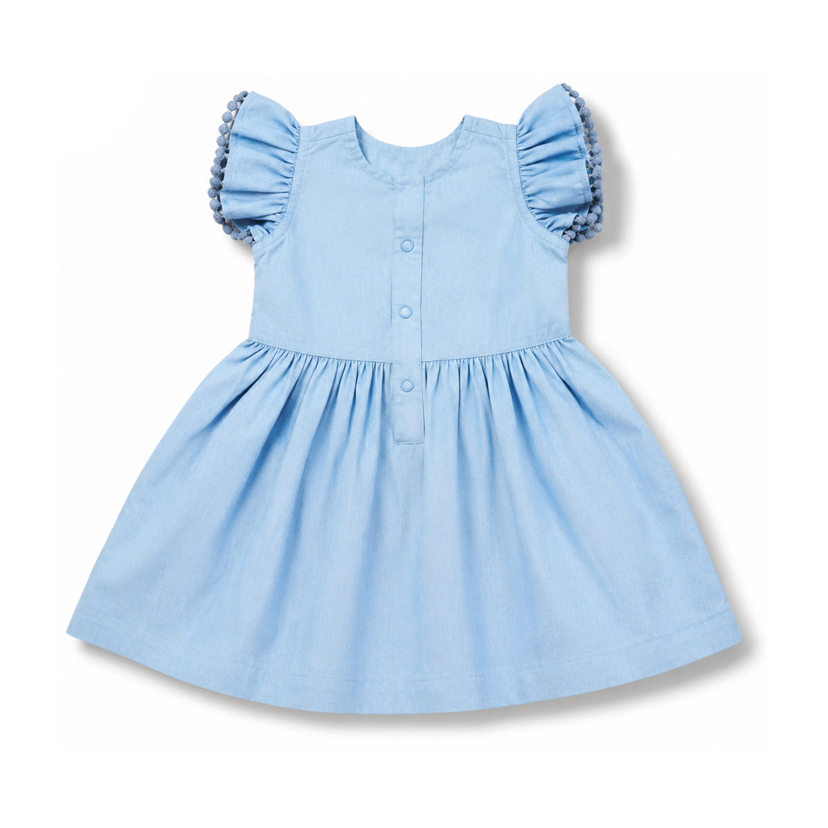 Bamoki™ GOTS-Certified Dutch Canal Floral Jungle Embroidered Frock & Bloomer Set for Baby Girls