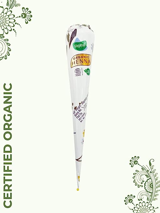 Vegetal Certified Organic Mehandi Cone 100% Natural Mehandi (Henna) for Feets and Hands