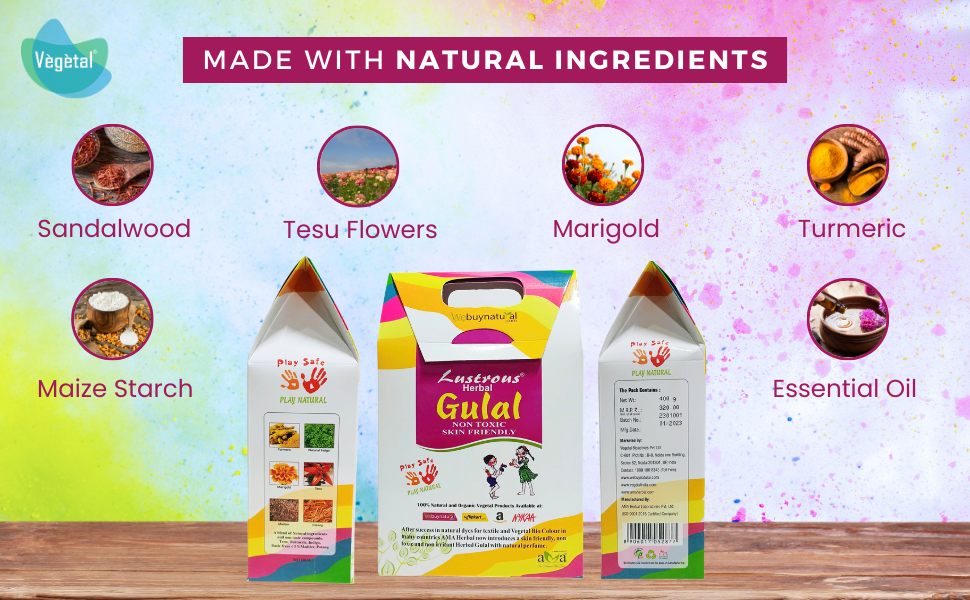 Lustrous Herbal Gulal — Natural, Skin‑Friendly Holi Colour