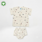 Bamoki 100% GOTS-Certified Organic Cotton Romper (Jhabla) Style for Boys & Girls  Dyed with 100% Organic Dyes with Sailing Boat Print
