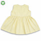 BaMoKi GOTS Certified White Asparagus Frock & Bloomer Set with Floral Bicycle Embroidery