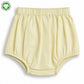 BaMoKi GOTS Certified White Asparagus Frock & Bloomer Set with Floral Bicycle Embroidery