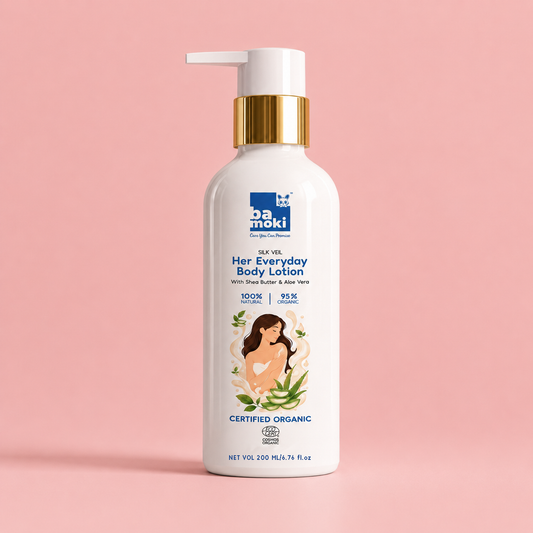 Bamoki Her Everyday Body Lotion  With Shea Butter & Aloe Vera 100% Natural, 95% Organic