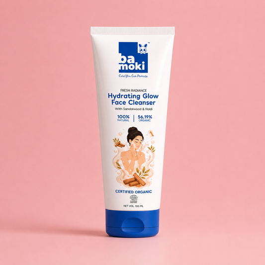 Bamoki Hydrating Glow Face Cleanser With Sandalwood & Haldi 100% Natural, 56% Organic