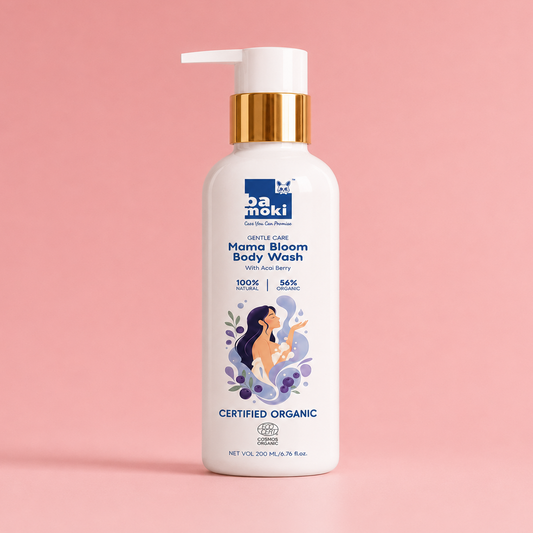 Bamoki Mama Bloom Body Wash With Acai Berry 100% Natural, 56% Organic