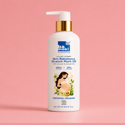 Bamoki Skin Rebalance Stretch Mark Oil With Avocado and Coconut Oil 100% Natural, 99% Organic
