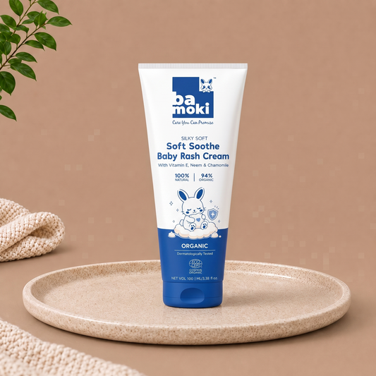 Bamoki Soft Soothe Rash Cream 100ml With Vitamin E, Neem & Chamomile 100% NATURAL, 94% ORGANIC