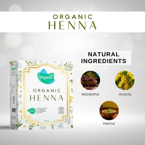 Vegetal Organic Henna Powder, 100g