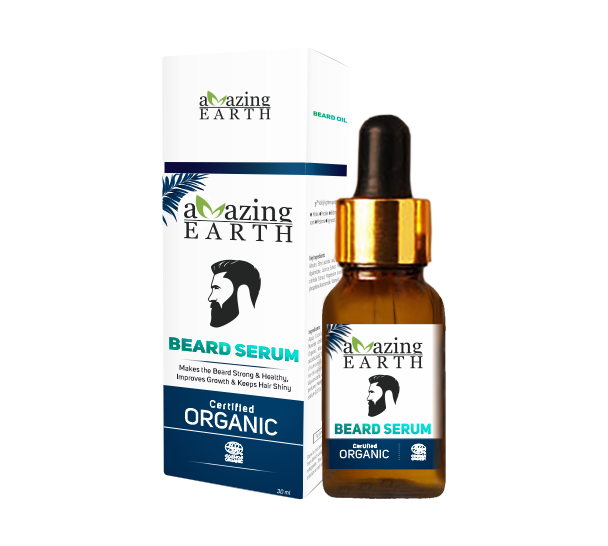 AMAzing EARTH Beard Serum - Certified Organic Beard Growth Serum