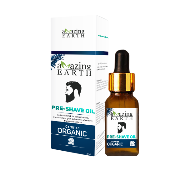 AMAzing EARTH Pre-Shave Oil - Certified Organic Shave Oil