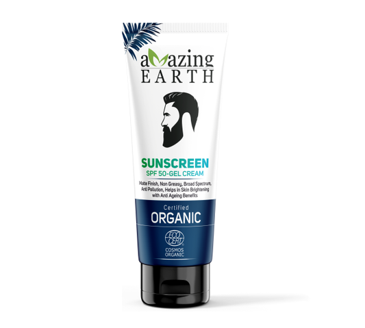 AMAzing EARTH Sunscreen SPF 50 Gel Cream - Certified Organic Sunscreen